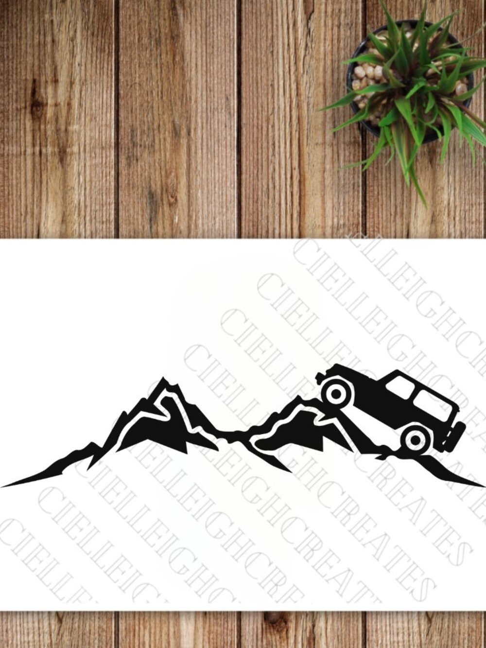 *2 for $20* Jeep Climbing Mountain vinyl decal Sticker Handcrafted